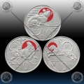 3 x 10 EVRO SAN MARINO 2022 (LUNAR) UNC